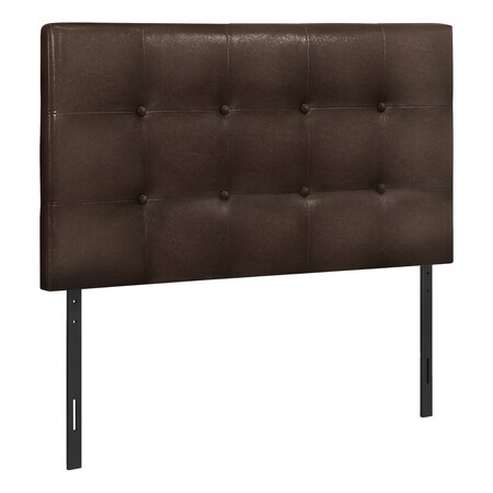 Monarch Specialties Button Tufted Upholstered Modern Headboard Panel Only - Adjustable Height Adjustable